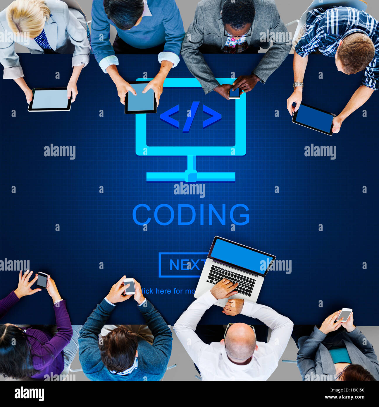 Processus de codage des données Code Concept de programmation Banque D'Images