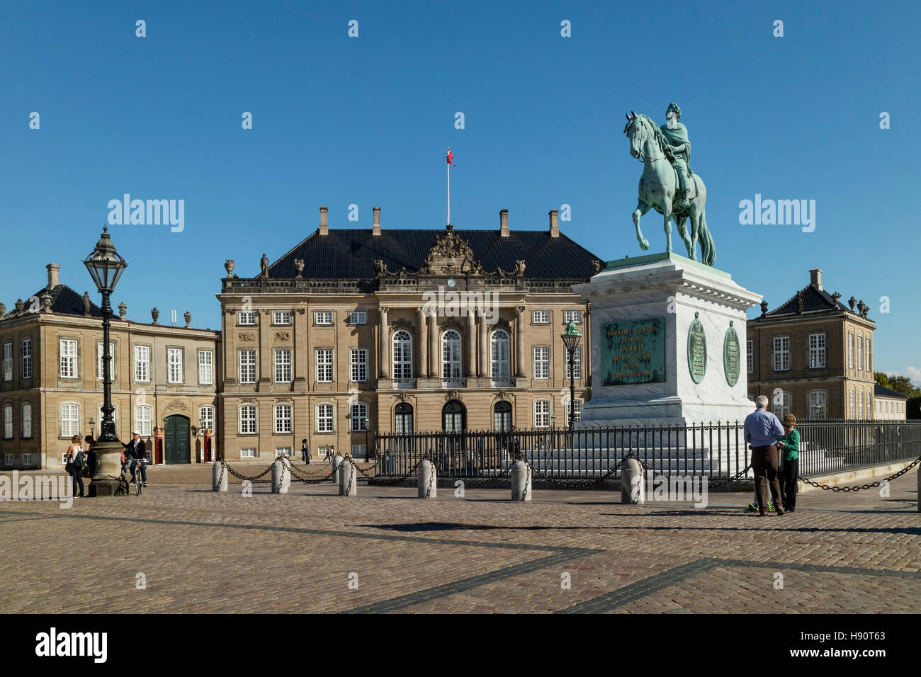 Carré de Amalien amalienborg palace ou à Copenhague, Danemark Banque D'Images