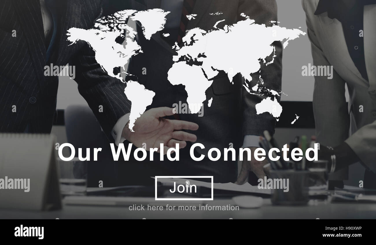 Notre monde connecté d'interconnexion de réseaux sociaux Concept Banque D'Images