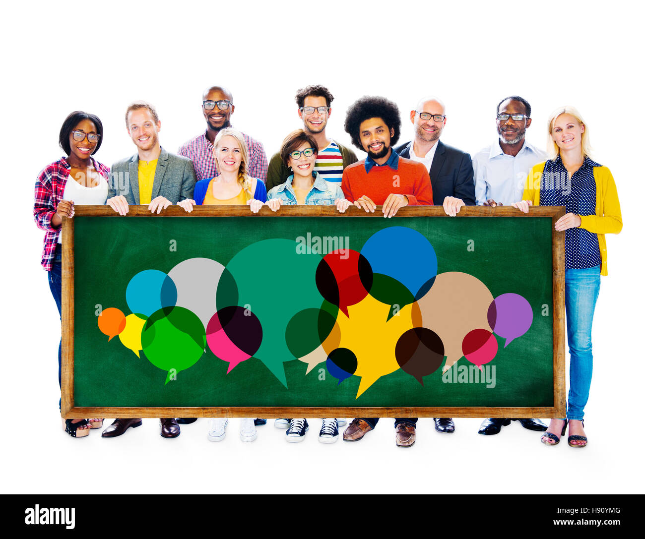 Casual People parle de Message Communication Concept Banque D'Images