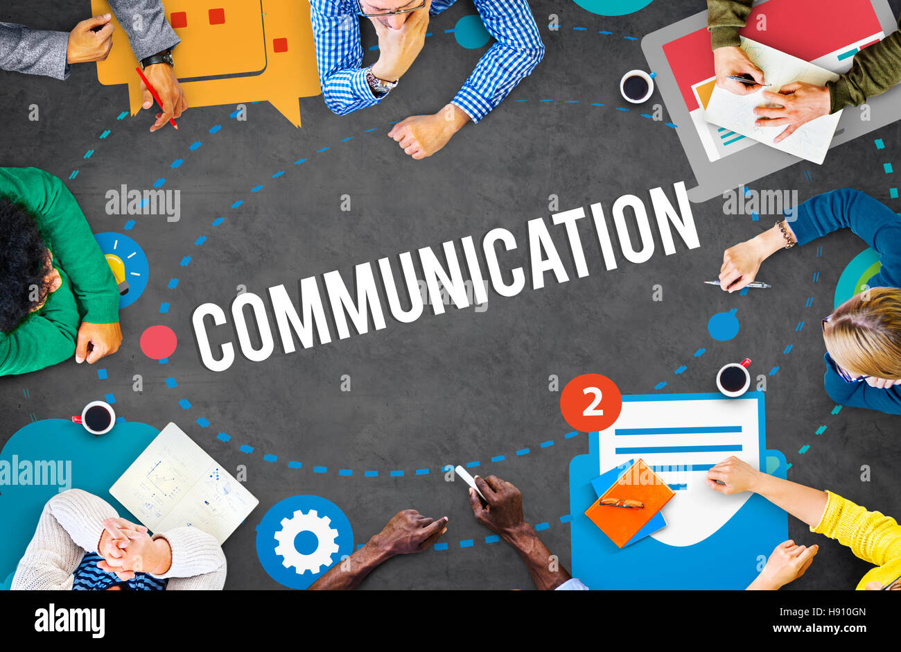 Messagerie Instantanée Chat Communication Concept parler Banque D'Images