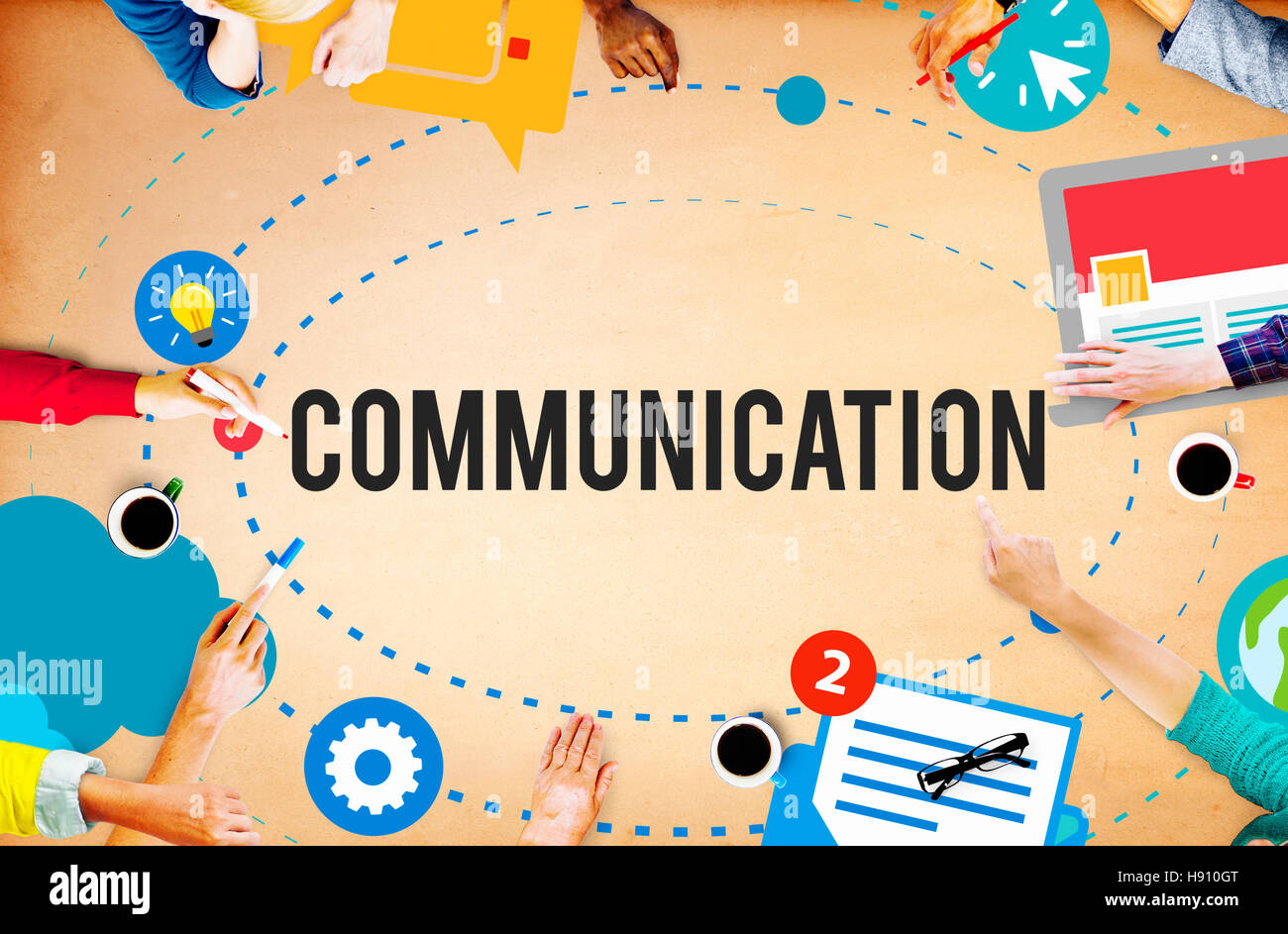 Messagerie Instantanée Chat Communication Concept parler Banque D'Images