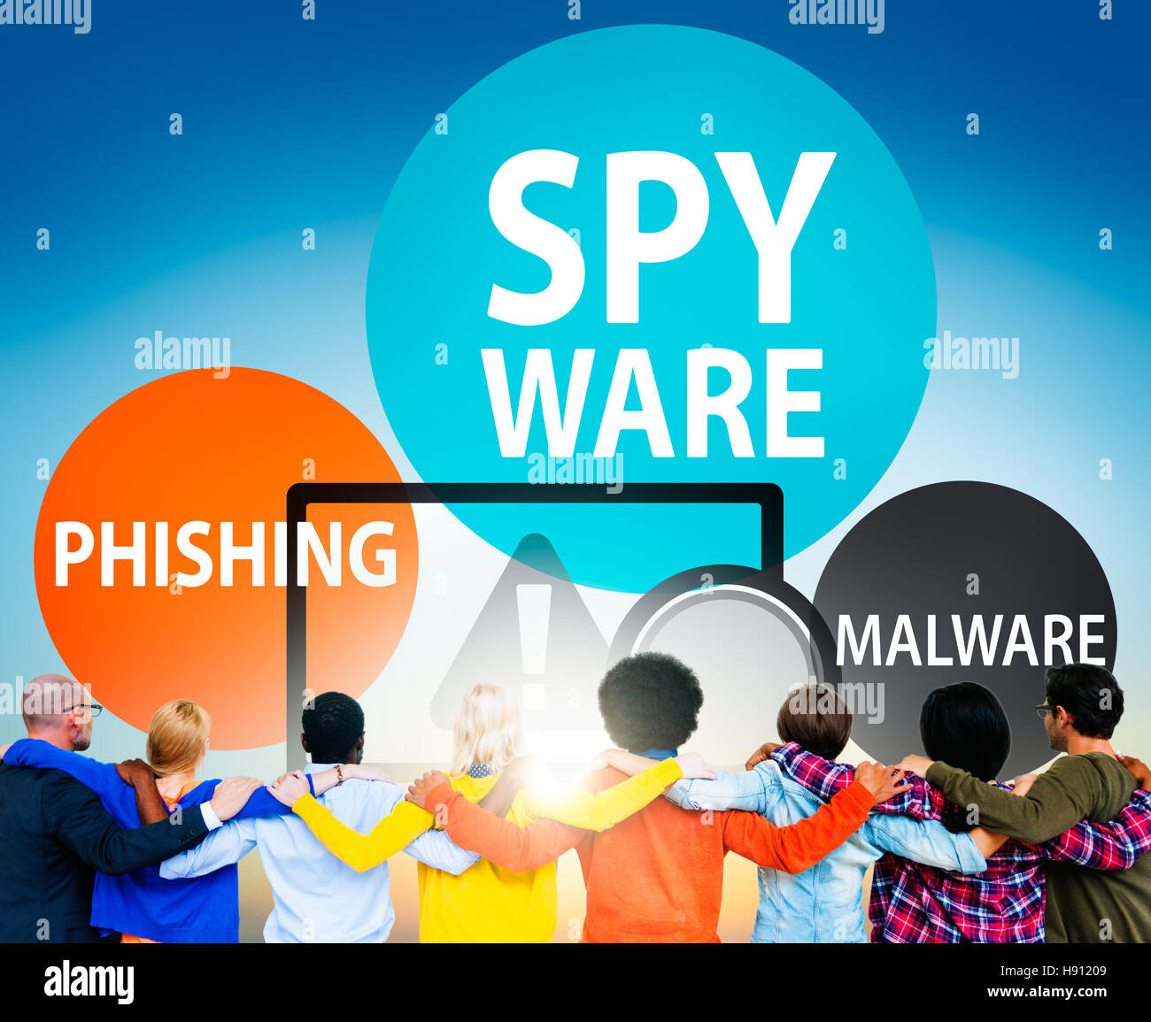 Spyware Virus Malware Phishing Piratage Concept Banque D'Images