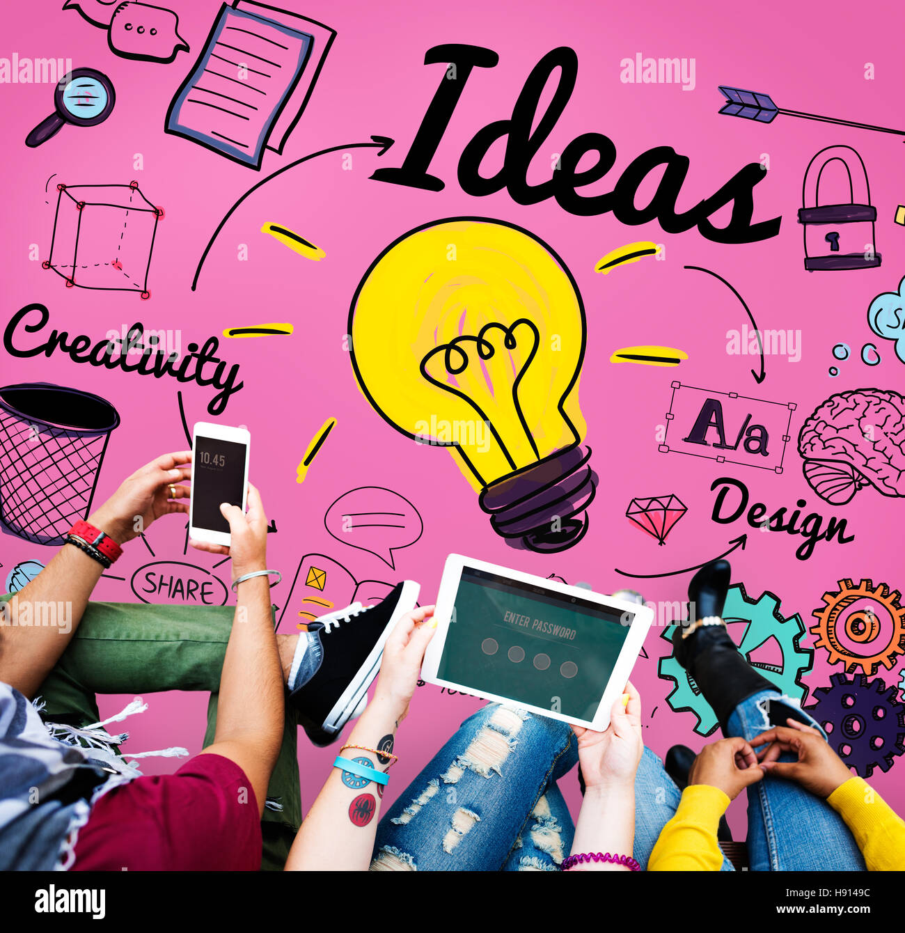 Idées idée Vision Design Concept de Mission L'objectif du Plan Banque D'Images