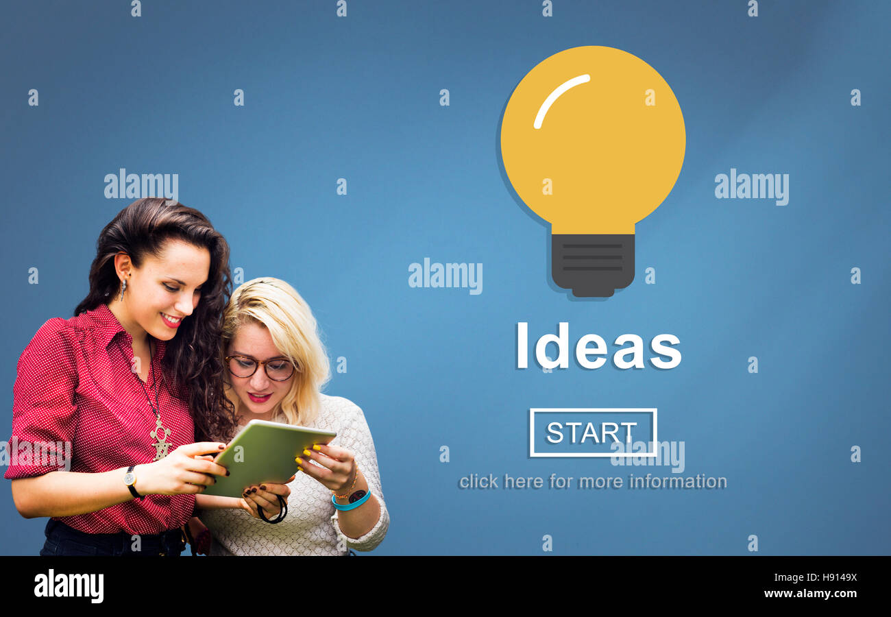 Site de partage d'idées en ligne Objectif Mission Concept Banque D'Images