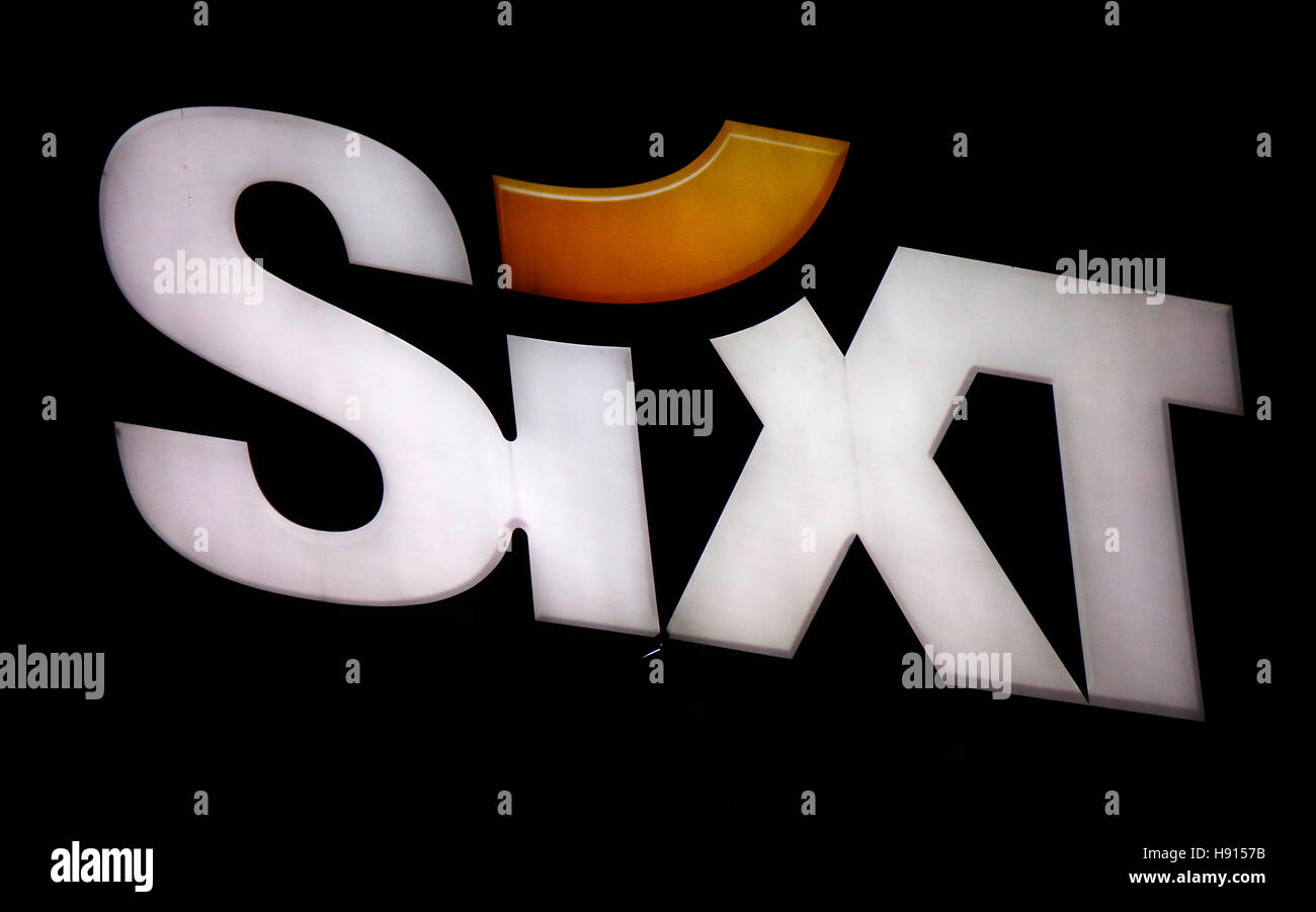Logo das der Marke 'Sixt', Berlin. Banque D'Images