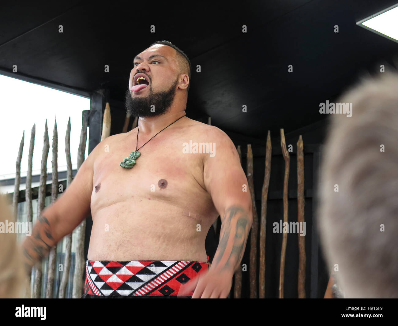 Village Maori Whakarewarewa à Rotorua, île du Nord, Nouvelle-Zélande Banque D'Images