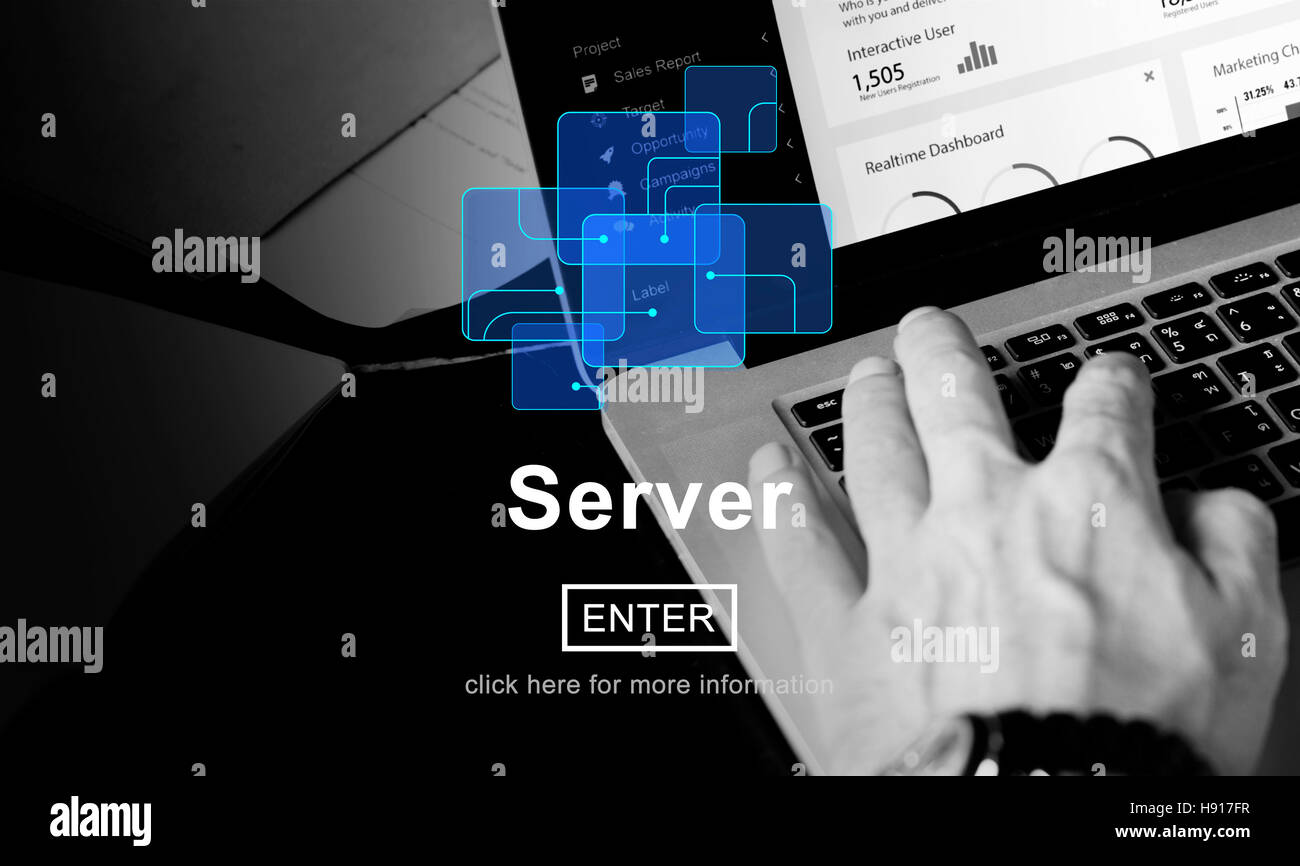La technologie de serveur de base de données en ligne d'Internet Concept Banque D'Images
