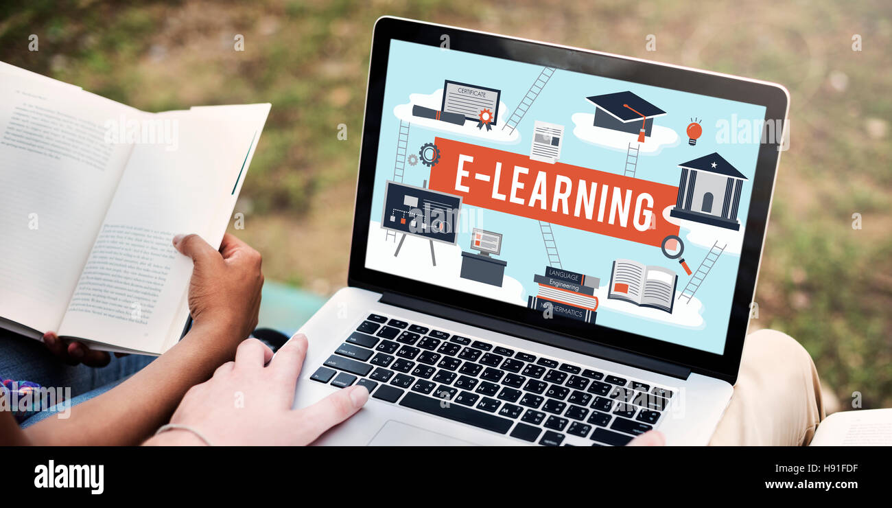 E-learning Education à la technologie Internet Network Concept Banque D'Images