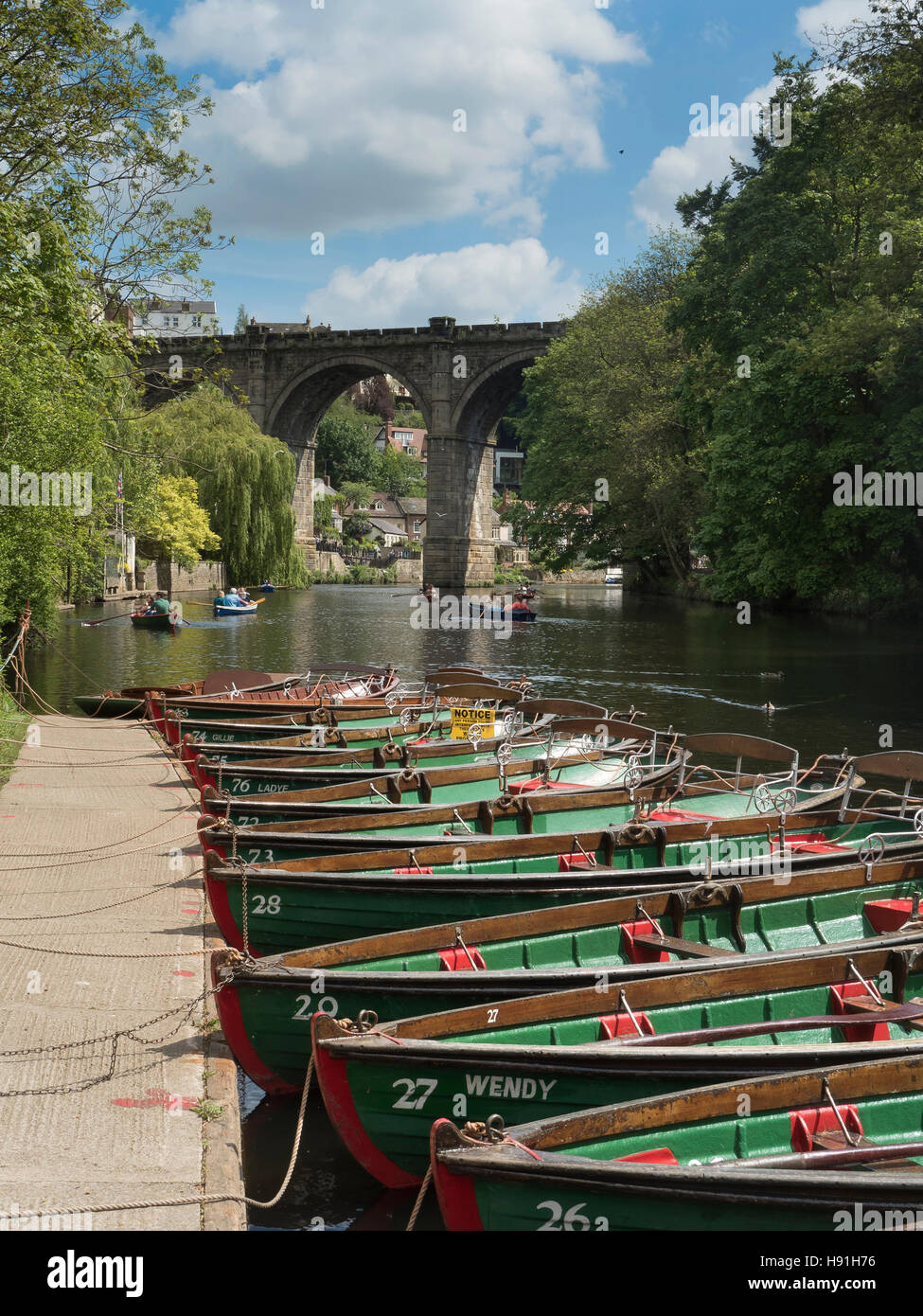 La rivière Nidd, Knaresborough, North Yorkshire Banque D'Images