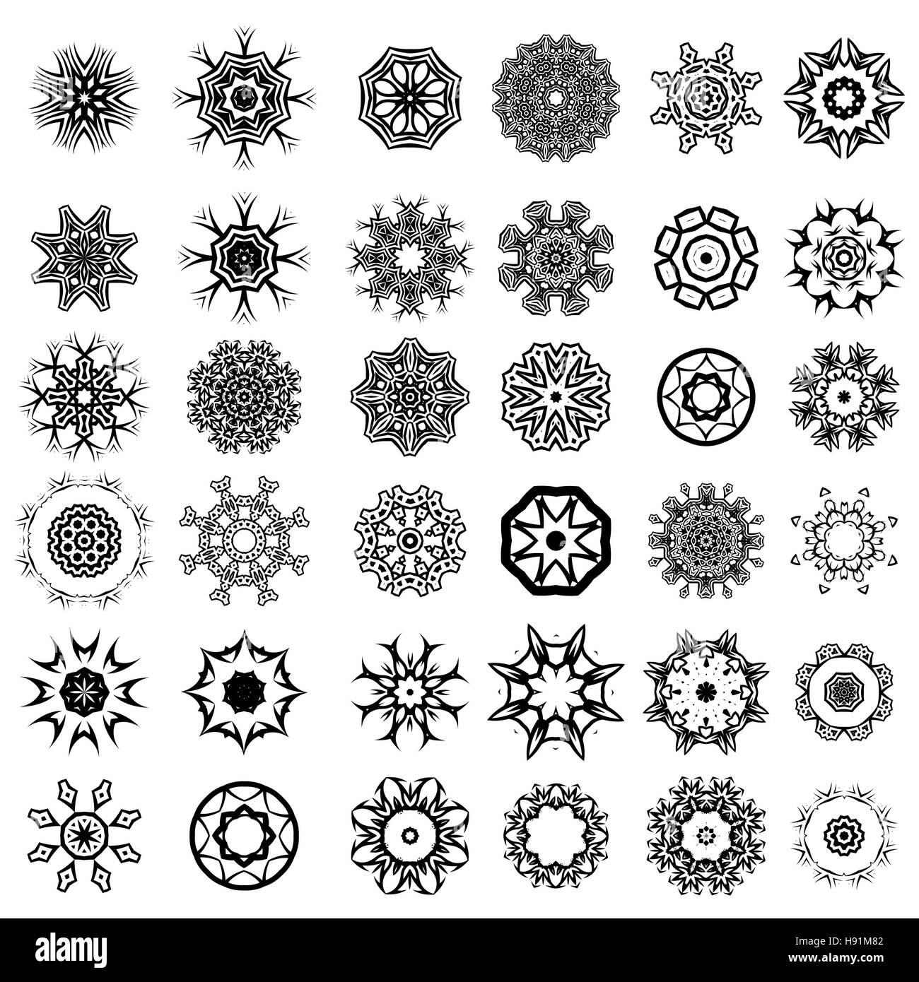Rosettes Design différent Illustration de Vecteur