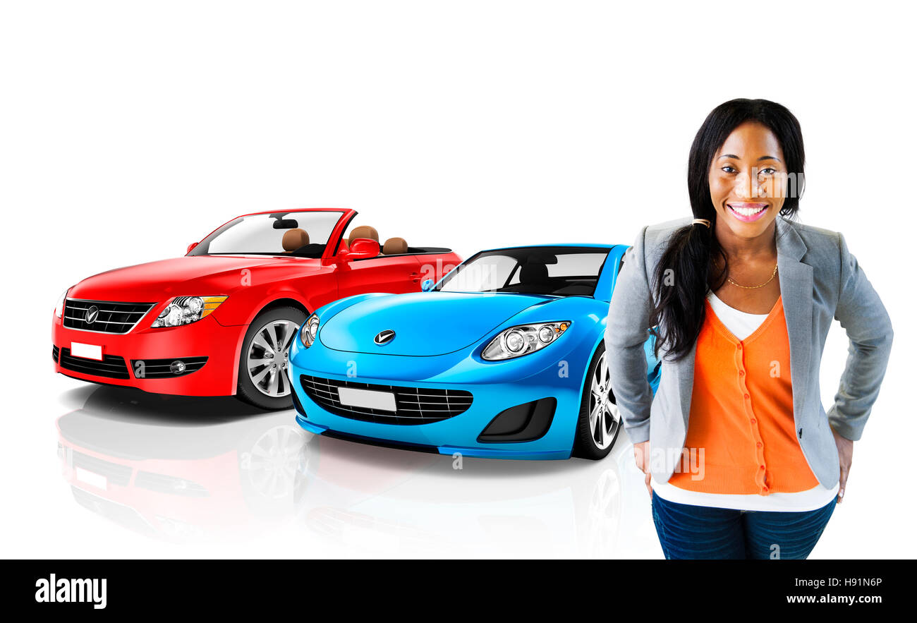 Location de véhicule de transport 3D Illustration Concept Banque D'Images