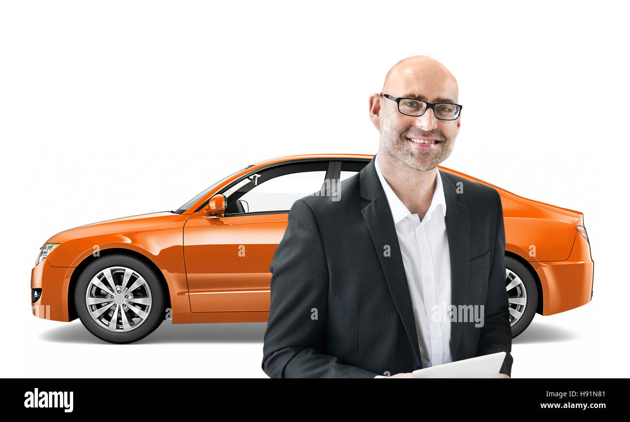 Location de véhicule de transport 3D Illustration Concept Banque D'Images