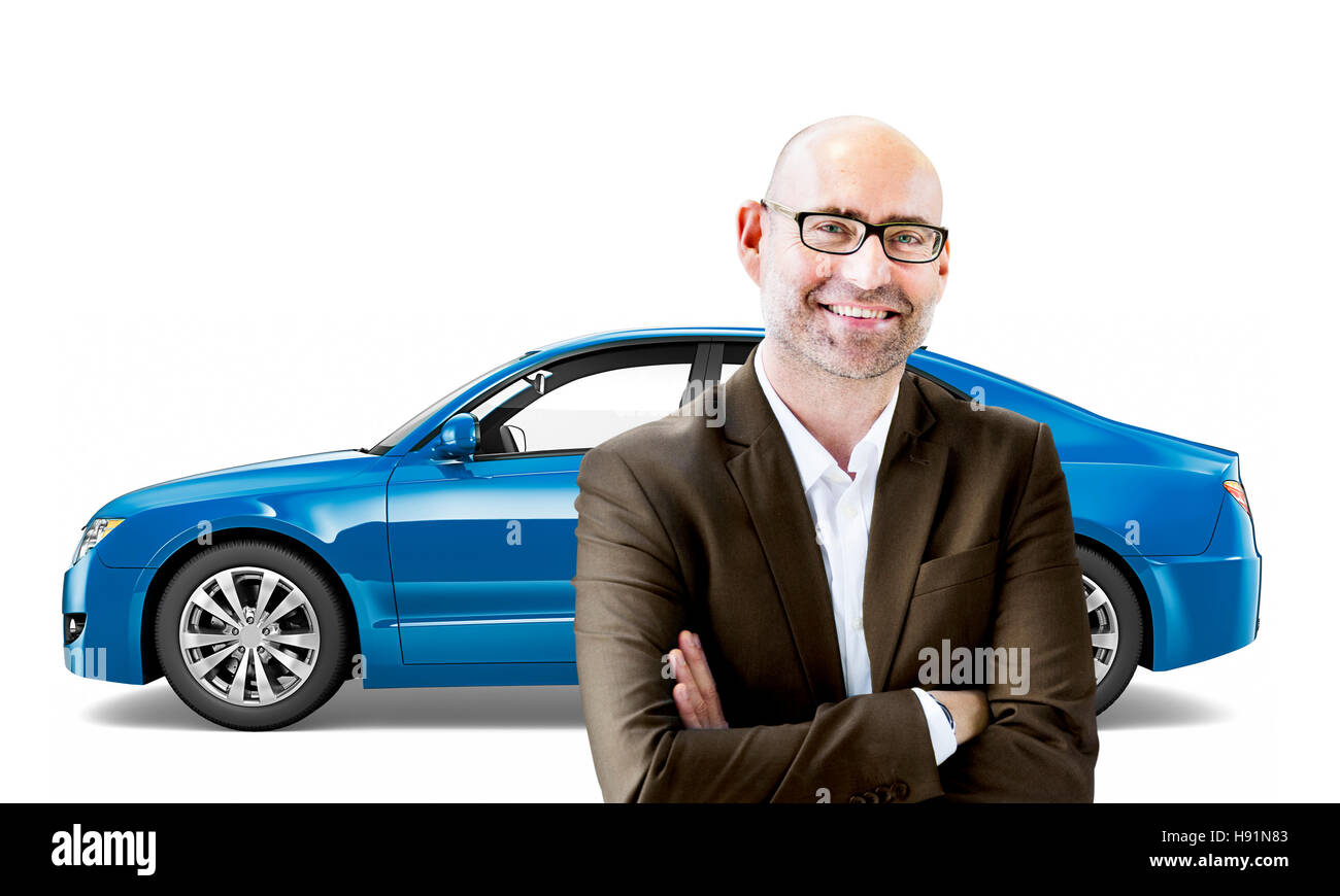 Location de véhicule de transport 3D Illustration Concept Banque D'Images