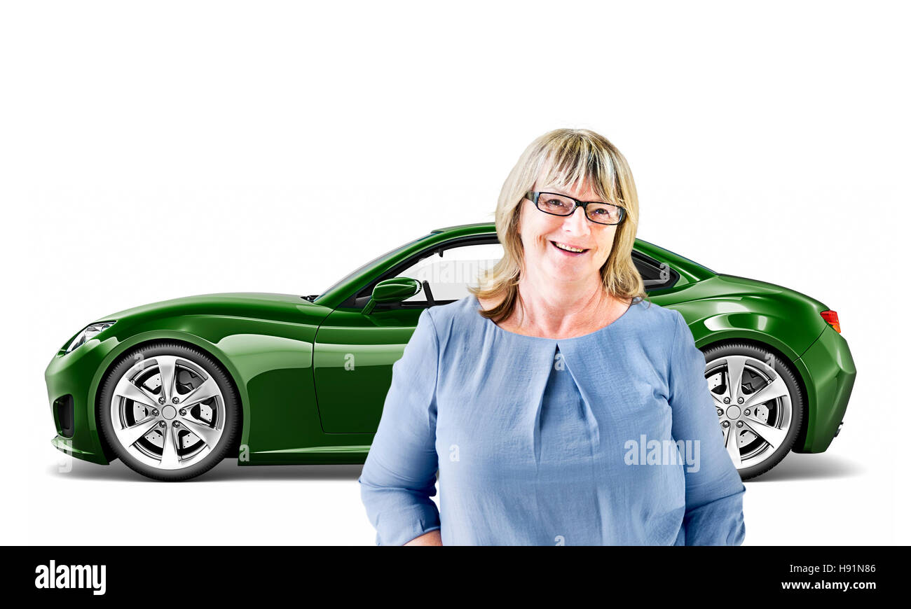 Location de véhicule de transport 3D Illustration Concept Banque D'Images