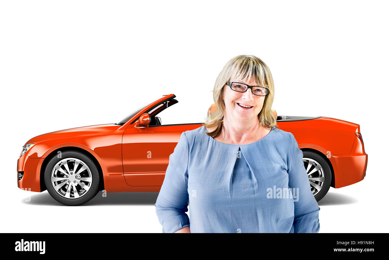 Location de véhicule de transport 3D Illustration Concept Banque D'Images