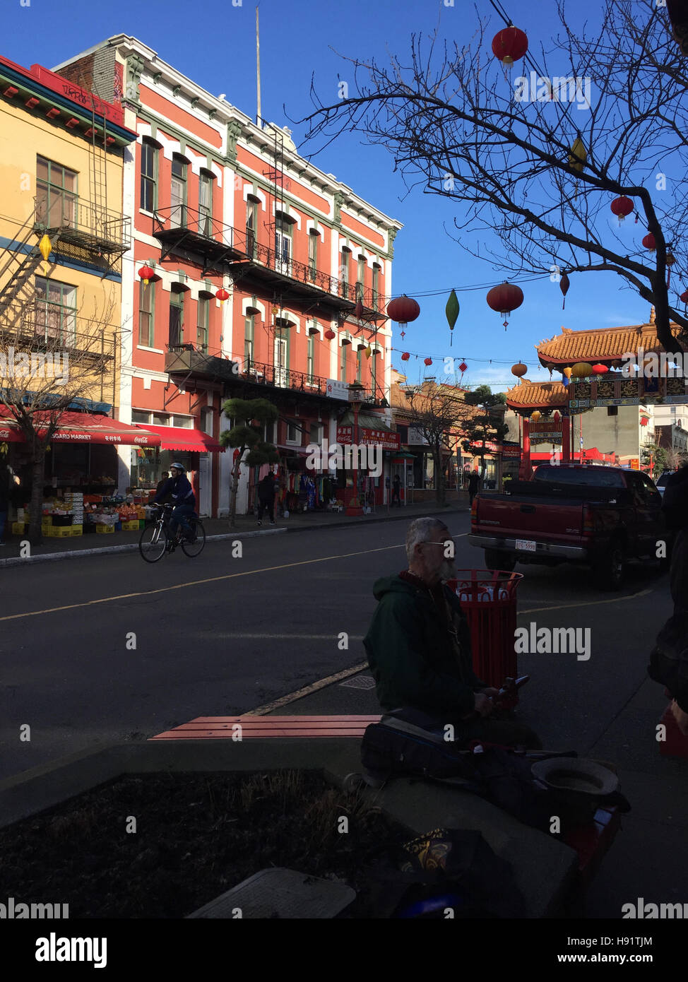 Chinatown, Victoria, île de Vancouver, Colombie-Britannique, Canada Banque D'Images