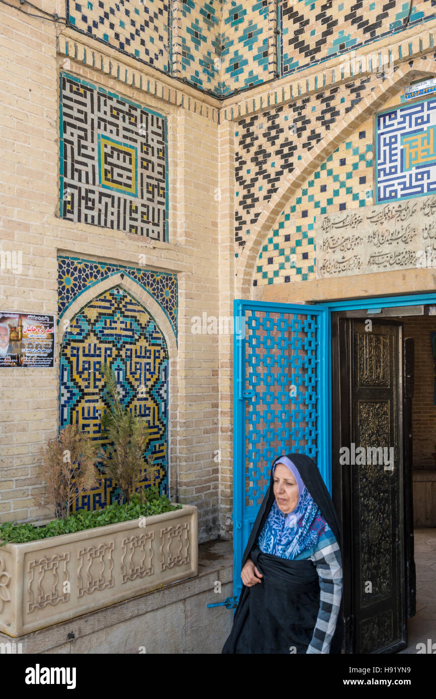 Entrée du mausolée de Hafez Shiraz Iran Banque D'Images