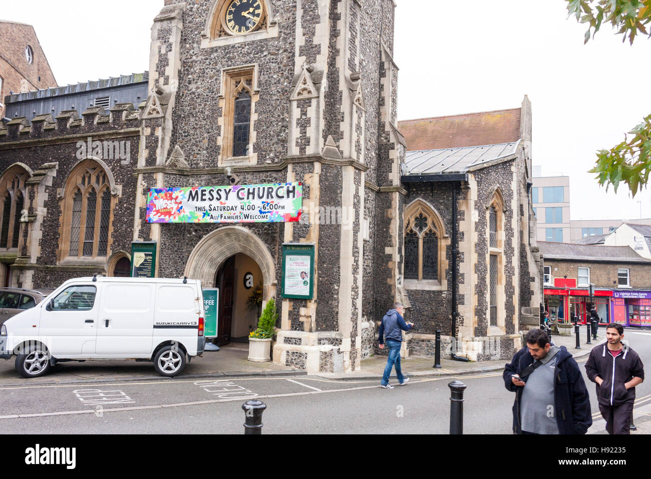 Vue extérieure de St Margaret's Church CofE, Uxbridge, Hillingdon, Greater London, UK Banque D'Images