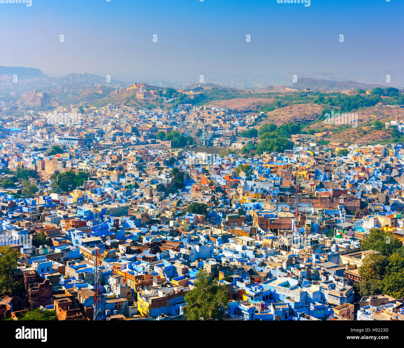 Jodhpur, la ville bleue du Rajasthan, Inde, Asie Banque D'Images