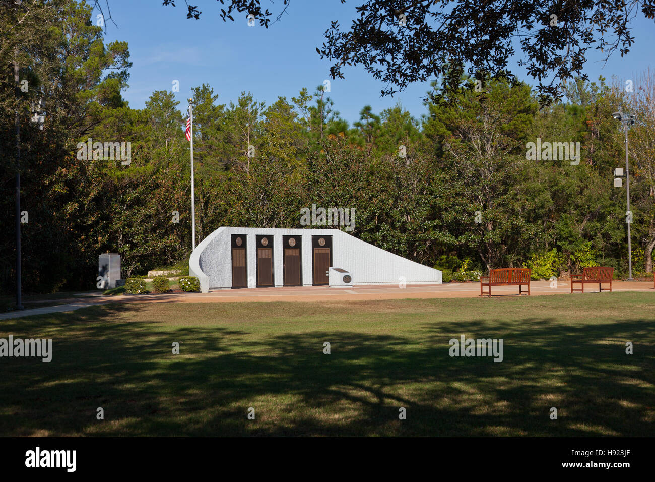 Des explosifs et des munitions (NEM) sur la base aérienne d'Eglin, en Floride. Un mémorial à tous les techniciens de service perdu Banque D'Images