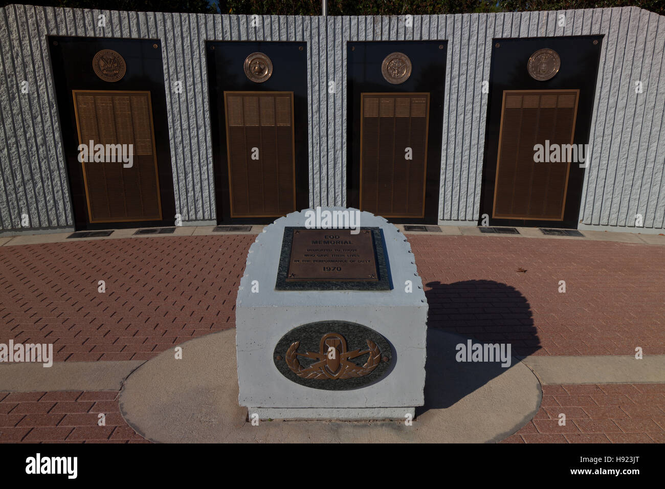 Des explosifs et des munitions (NEM) sur la base aérienne d'Eglin, en Floride. Un mémorial à tous les techniciens de service perdu Banque D'Images