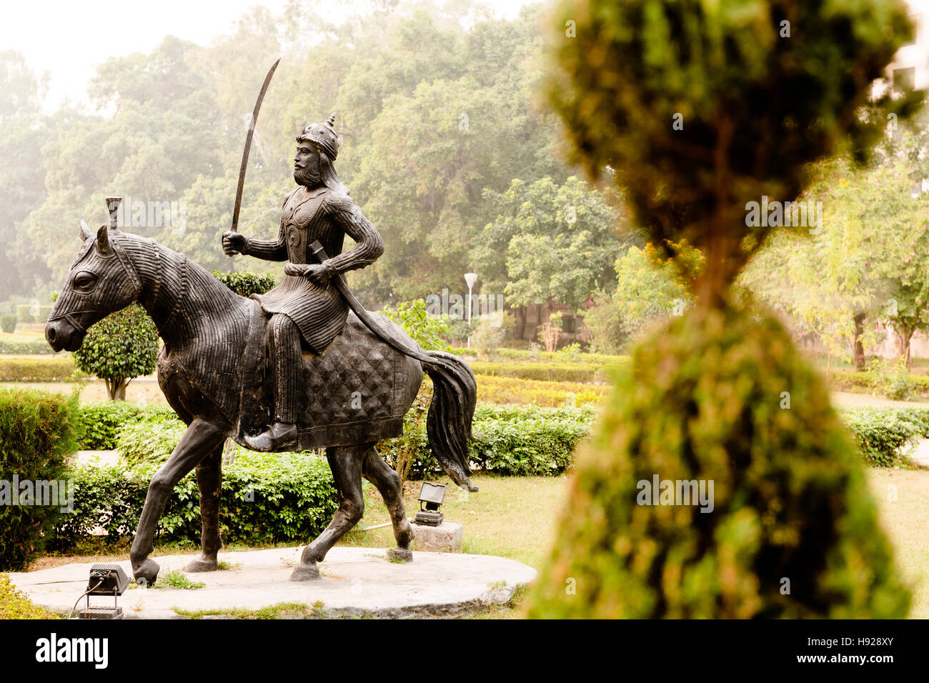 En dehors de la point de vue de Maharaja Ranjit Singh en Ram Bagh Park à Amritsar. Banque D'Images
