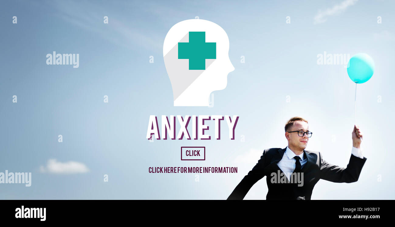 Crainte de troubles anxieux Concept Médical Banque D'Images