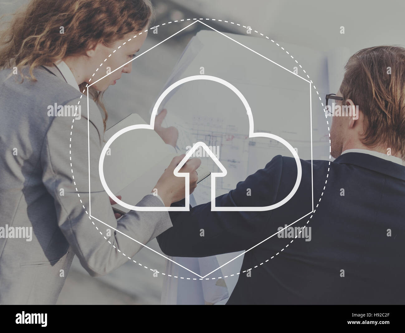 Internet Cloud Connection Réseau Concept Graphique Banque D'Images