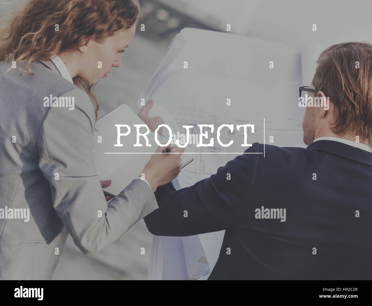 Fonctionnement de l'entreprise de collaboration de projet Concept prédire Banque D'Images