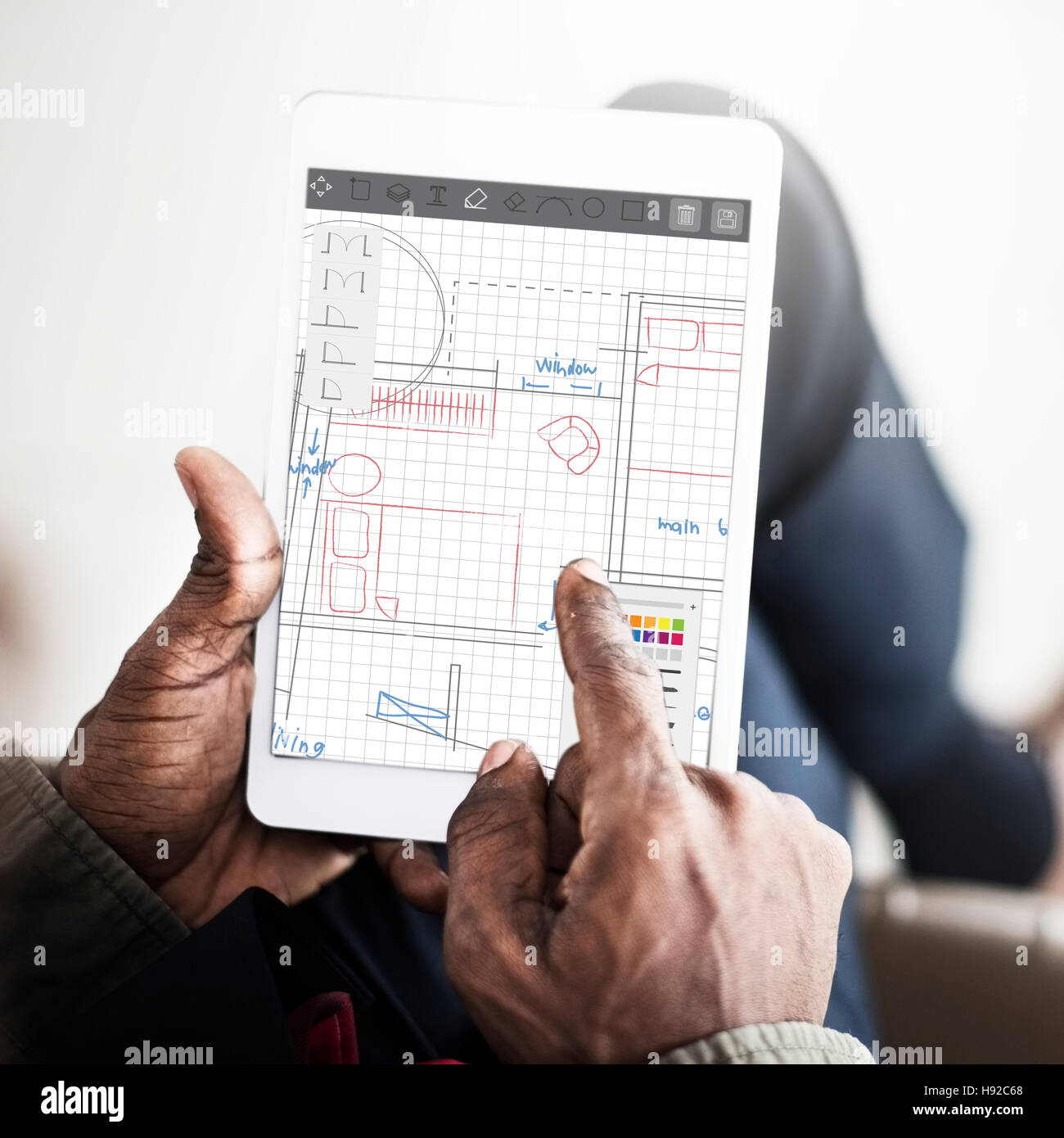 Projet d'Architecture Design Concept Structure d'ingénierie Banque D'Images