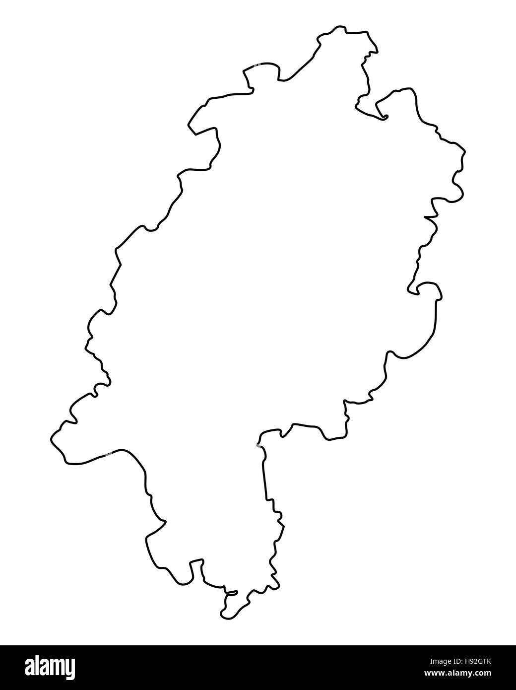 Carte de Hesse Banque D'Images