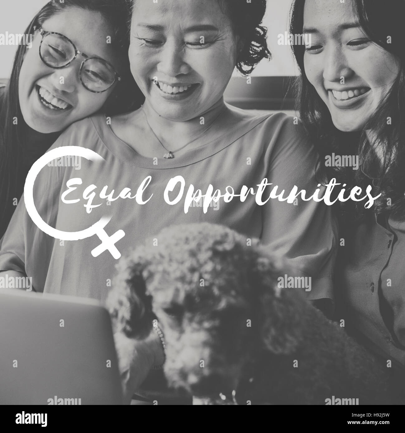 Concept de l'égalité des chances des femmes femmes Banque D'Images