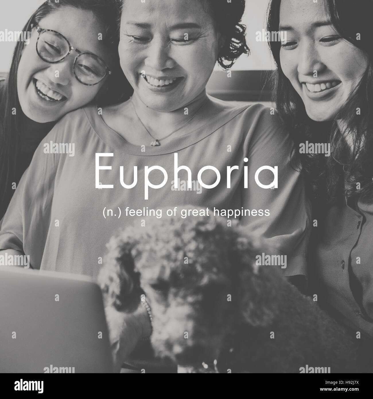 Sentiment d'euphorie grand plaisir bonheur Concept Banque D'Images