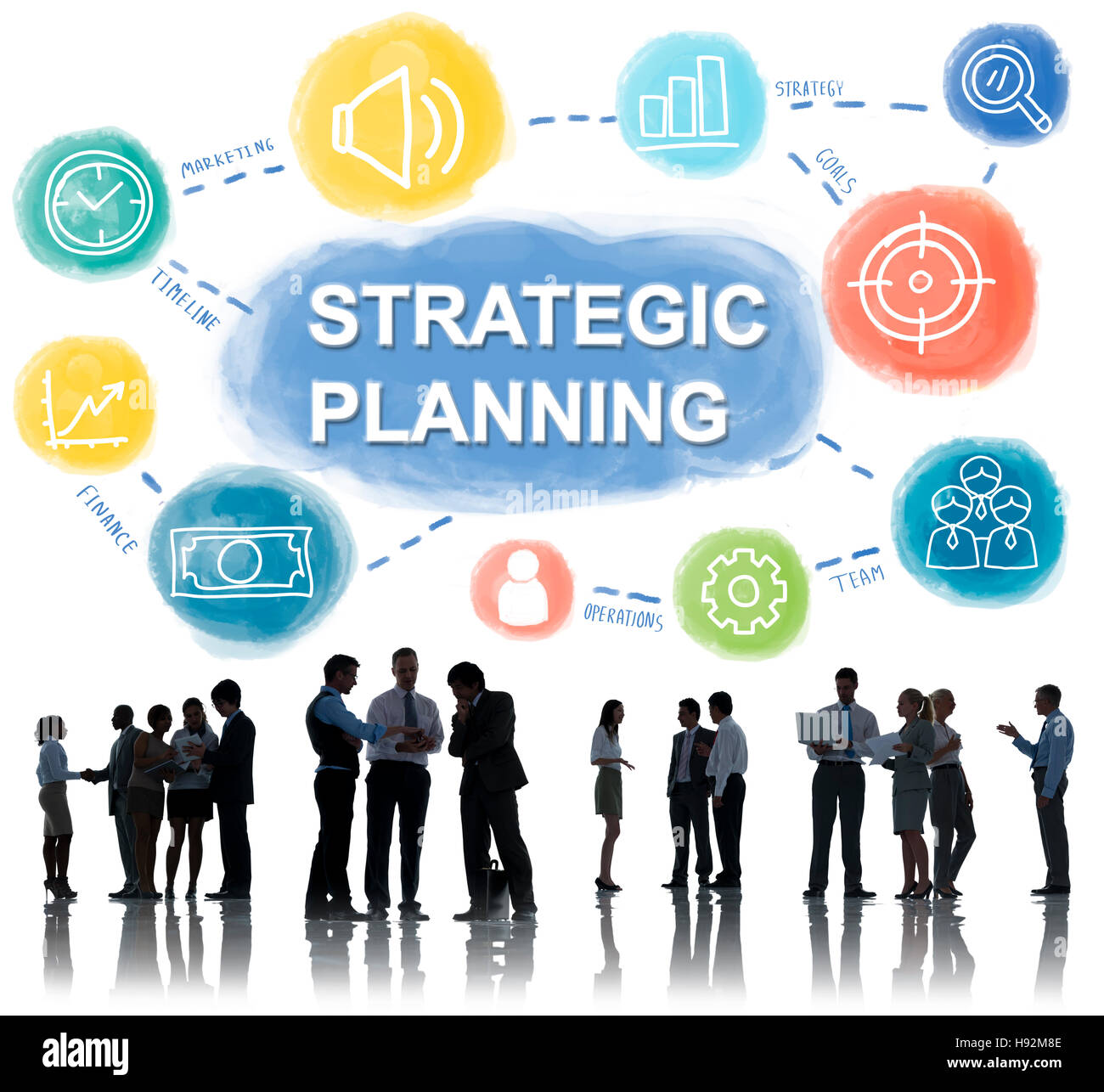 Processus de planification de la stratégie d'entreprise cible Concept Banque D'Images