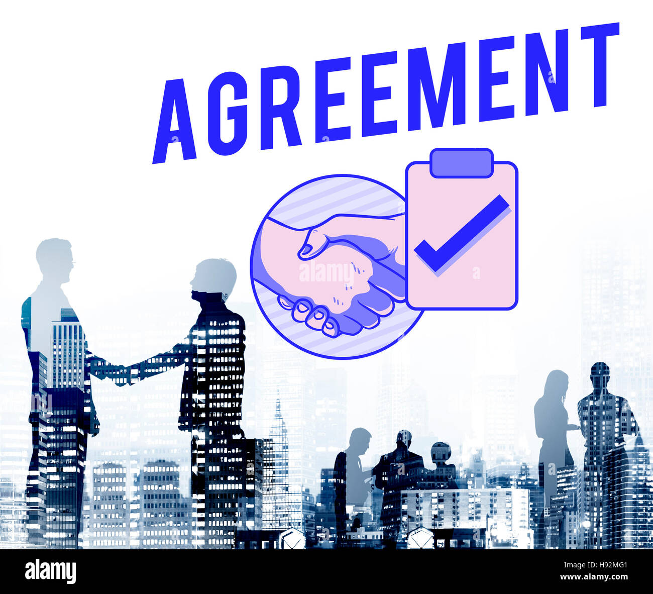 Accord d'entreprise traitent Handshake Concept Graphique Banque D'Images
