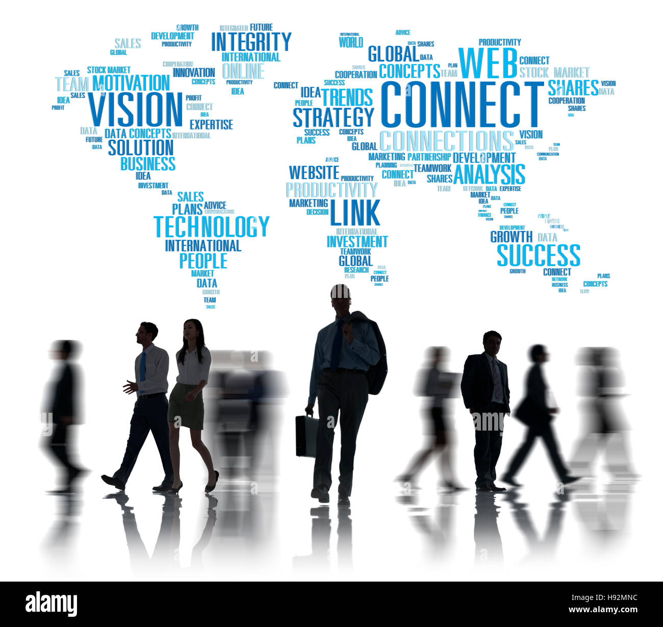Médias Sociaux Connexion Concept Réseau Lien Internet Banque D'Images
