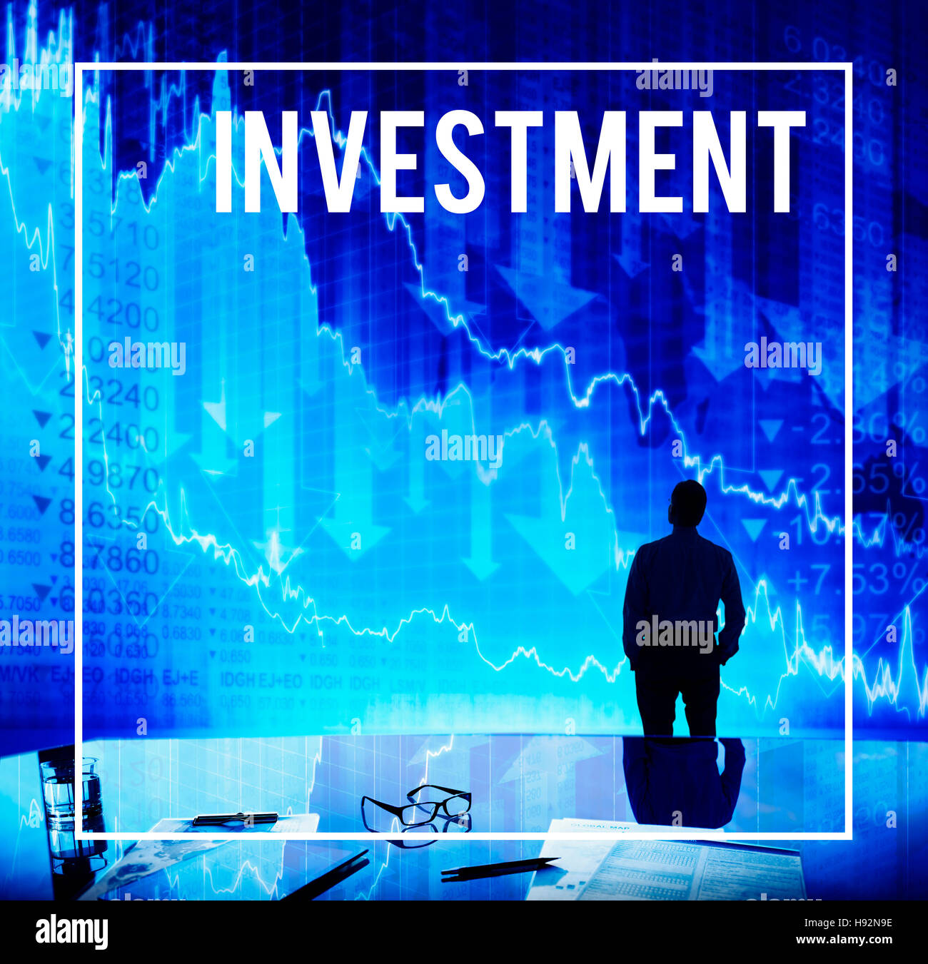 Investir investissement Finance Argent Concept Budgétaire Banque D'Images