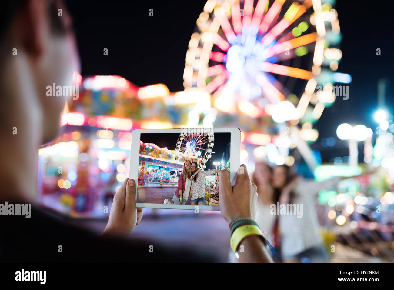 Parc d'Attractions ludiques de fête Concept Bonheur Banque D'Images