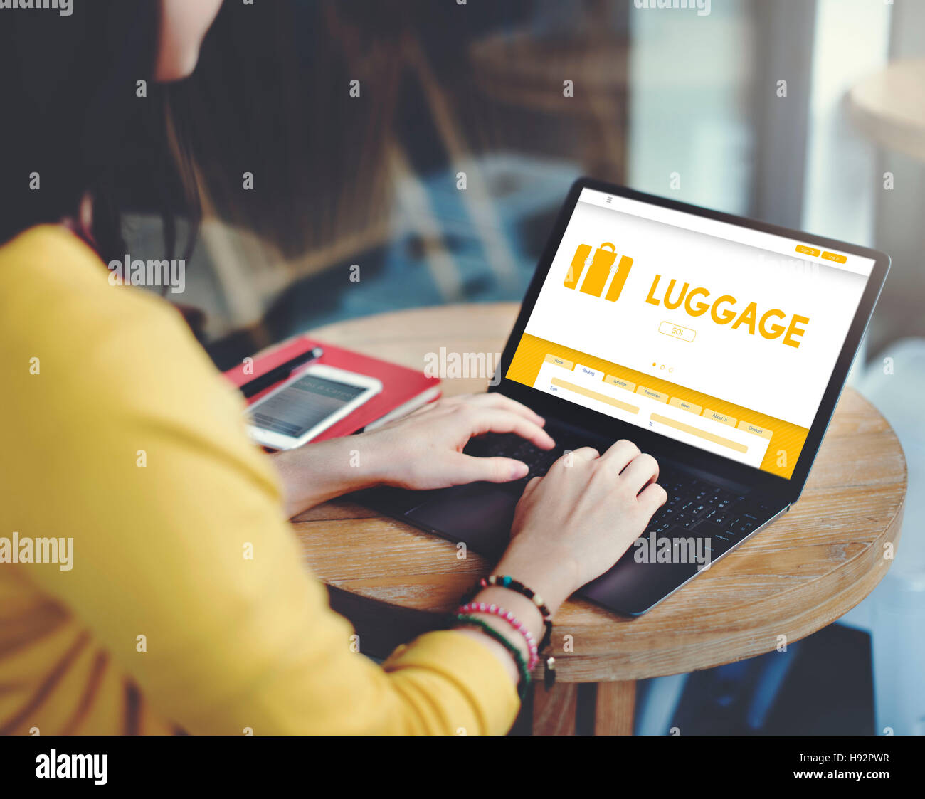 Assurance bagages Valise Sac Voyager Concept Banque D'Images