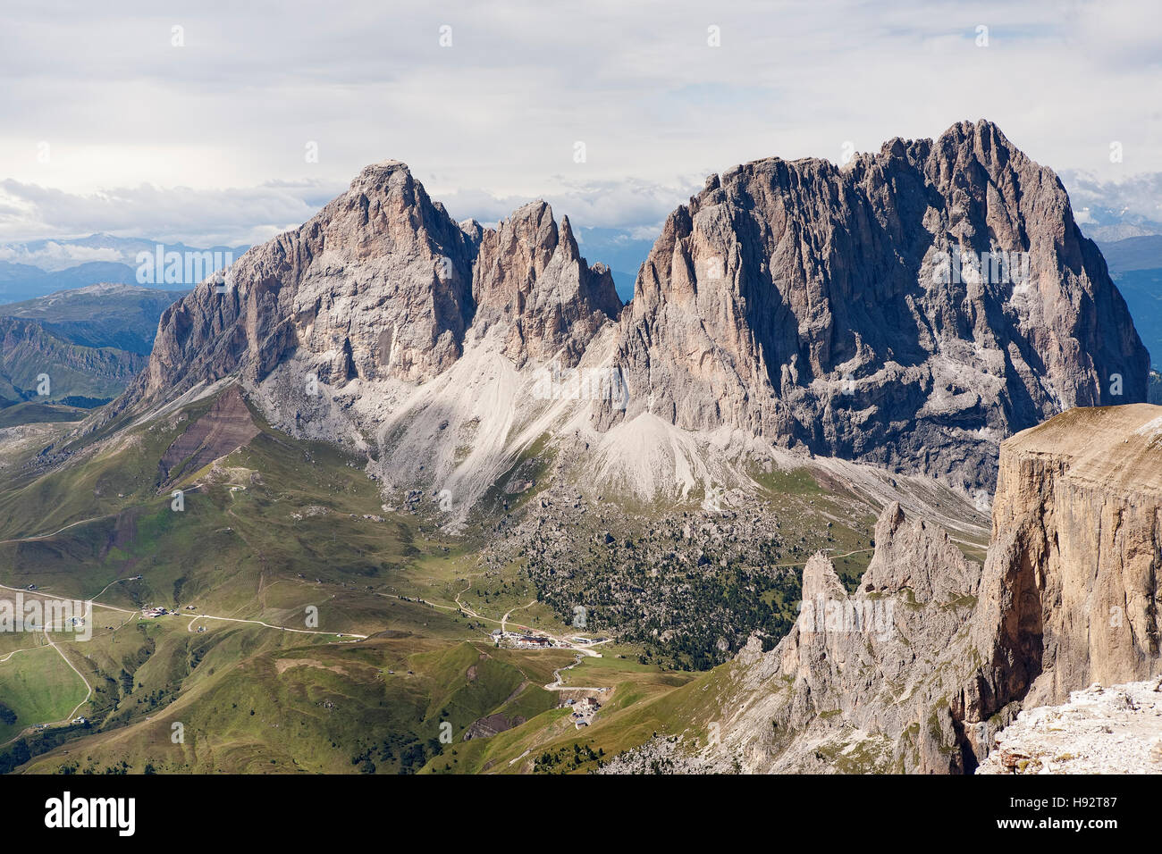 Vue sur les Dolomites en septembre, région du Trentin, Tyrol du Sud, Italie Banque D'Images