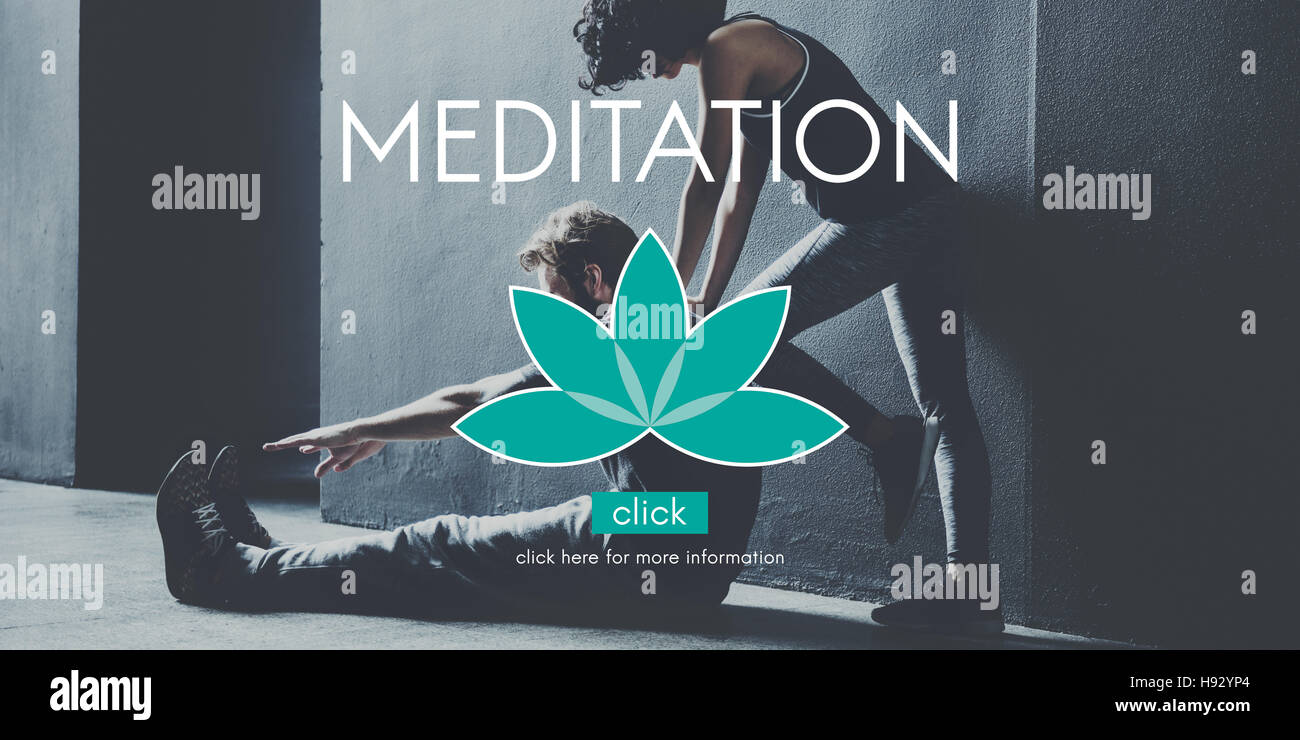 Soins méditation fleur de lotus Concept Graphique Banque D'Images