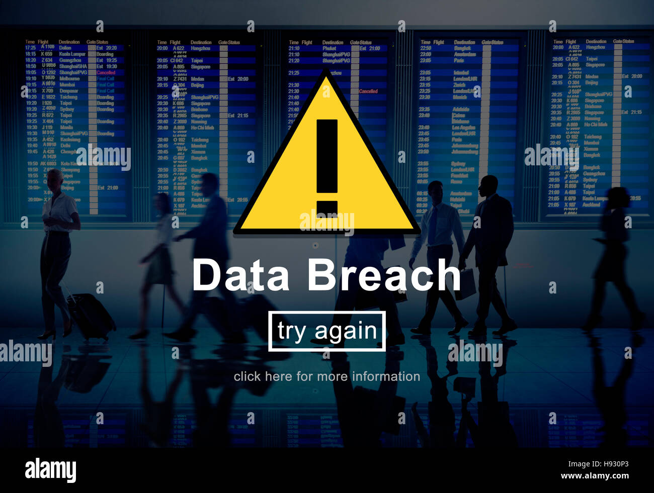 Violation des données Avertissement Concept Banque D'Images