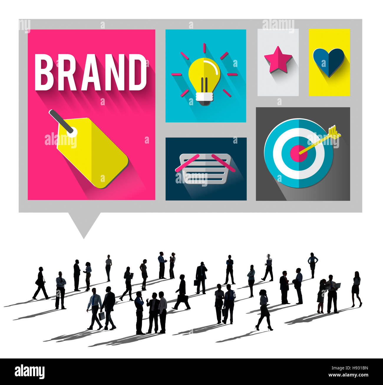 Idées de marketing de marque marque Concept créatif Banque D'Images