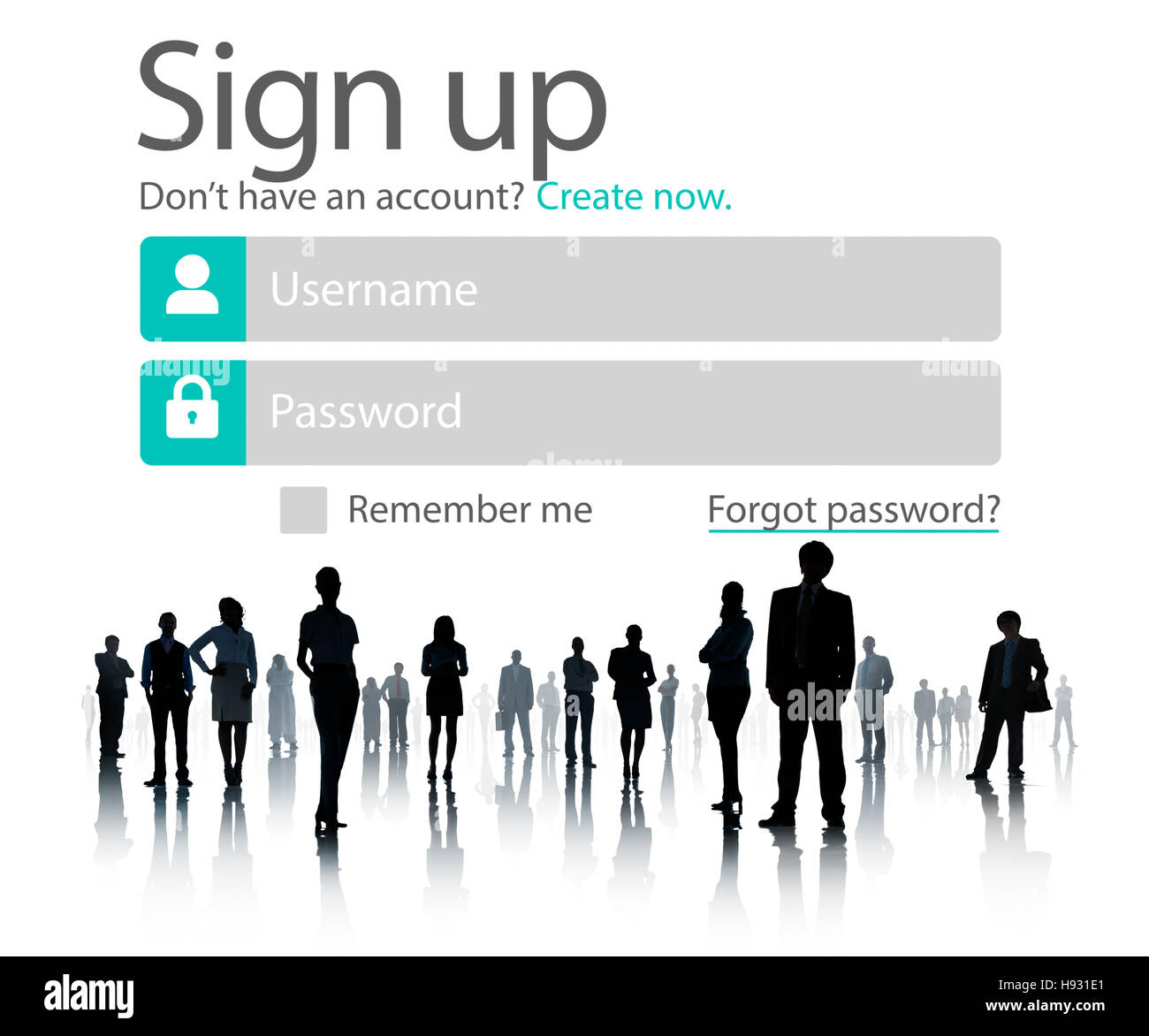 S'inscrire en ligne Internet Web Concept Banque D'Images