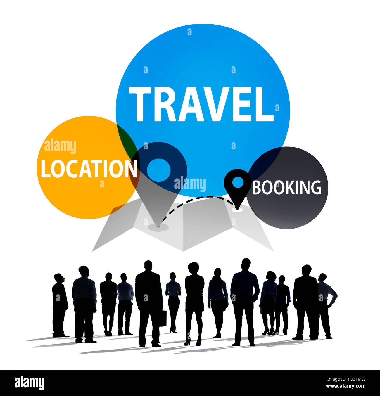 Situation Réservation voyage voyage Destination Adventure Concept Banque D'Images