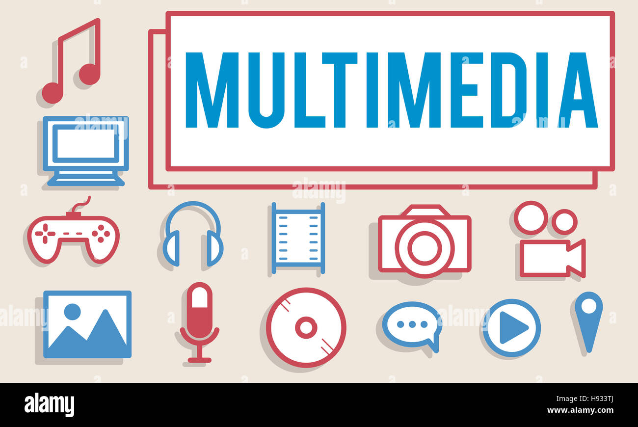 Animation Multimédia Infographie Concept numérique Banque D'Images