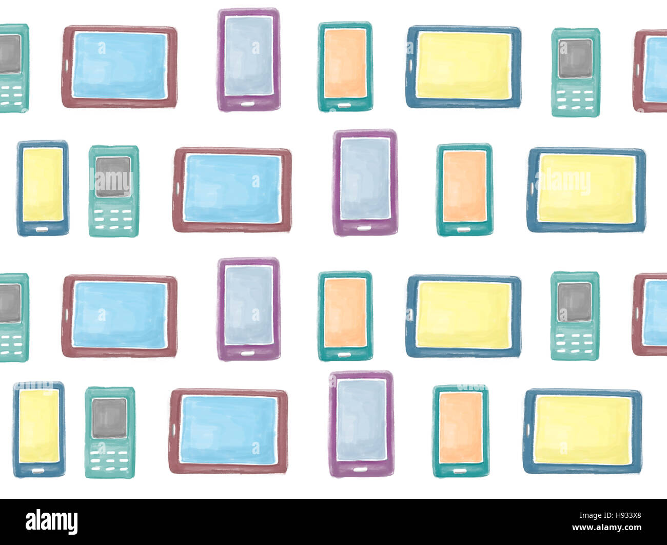 La technologie de connexion de périphériques numériques graphiques Concept Banque D'Images