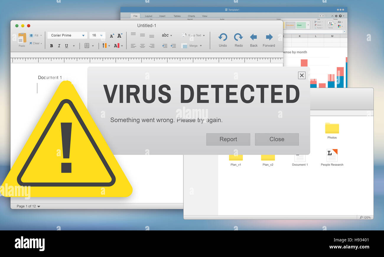 Virus non détecté Hack Concept dangereux Banque D'Images