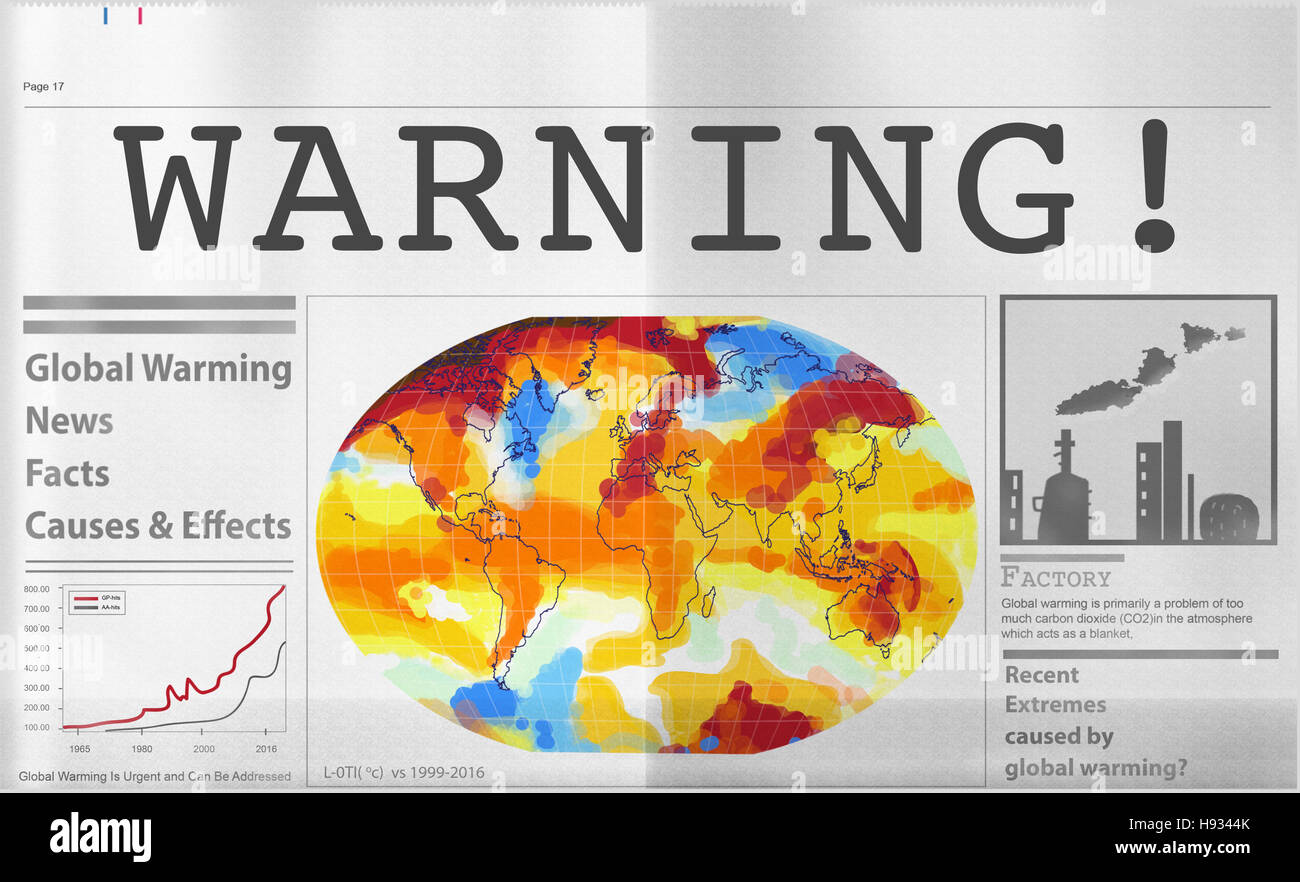 Le réchauffement de l'effet de serre Pollution Concept Banque D'Images